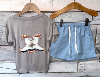 Light Blue Kid Shorts Boy's Shorts    - Chickie Collective