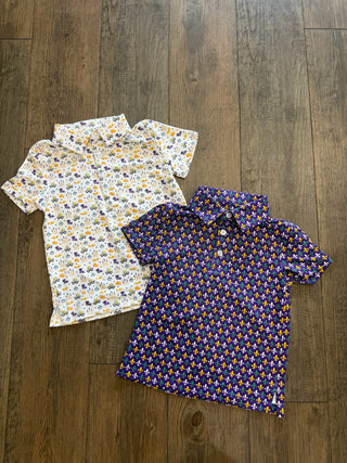 Meripex Mardi Gras Purple Boys Polo