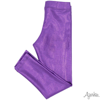 Purple Shimmer Legging Girls Bottoms - Chickie Collective