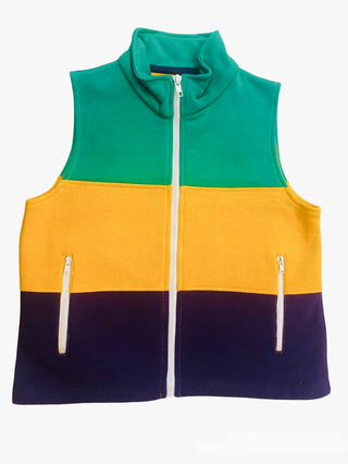 Mardi Gras Tri-Colored Vest vest    - Chickie Collective