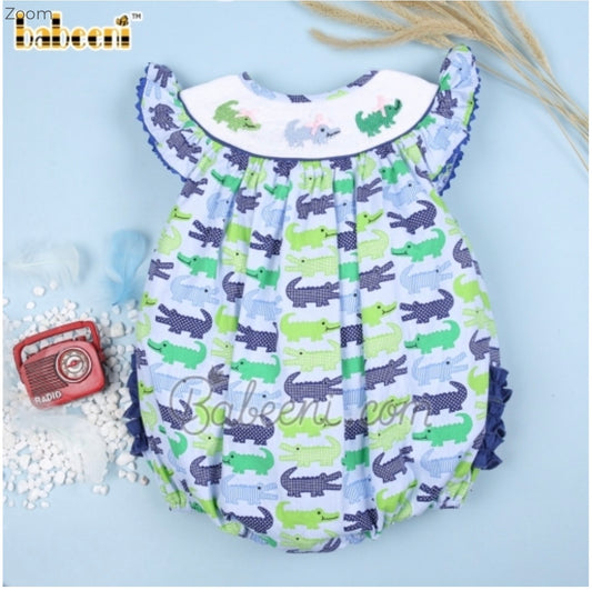 Smocked Alligator Bubble Bubble    - Chickie Collective