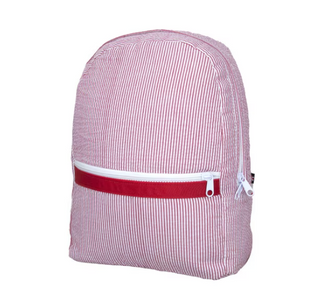 Seersucker Backpack | Red backpack    - Chickie Collective
