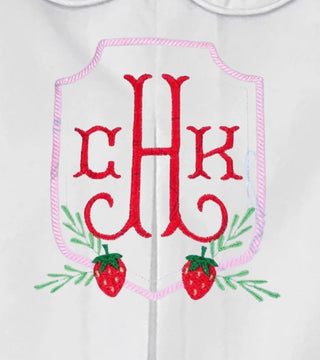 Baby Girl Collar Shirt Strawberry Designs