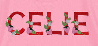 Girls Pink Ruffle Dress Strawberry Designs