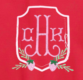 Baby Girl Red Puff Sleeve Romper  - Strawberry Designs