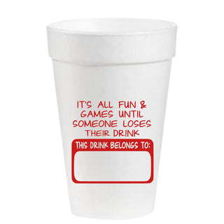 Styrofoam Party Cups Styrofoam Cups Name tag   - Chickie Collective