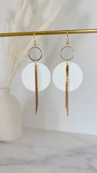 The Emily leather earrings     - Chickie Collective