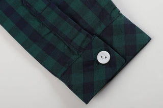 Blue and Green Tartan Boy's Dress Shirt Kids clothes    - Chickie Collective