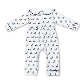 Cute Long Sleeve Duck Print Baby Romper for Kids - Chickie Collective