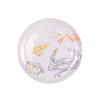 Pontchartrain Melamine Plate White/Multi 8.5" - Chickie Collective