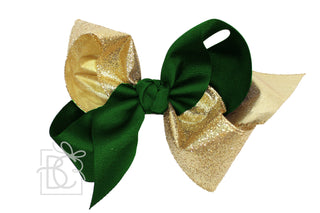 Crisscross Glitter & Grosgrain Bow     - Chickie Collective