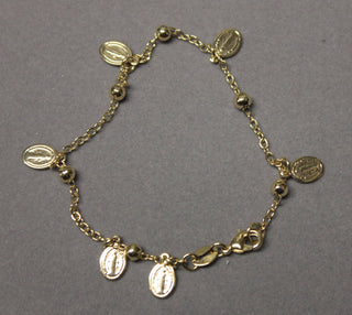 Mother Mary Gold Chain Bracelet - Chickie Collective