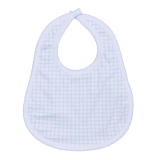 Peek-A-Boo Wishes Bib Light Blue Pima Cotton Absorbent Baby Bib Baby Accessories - Chickie Collective