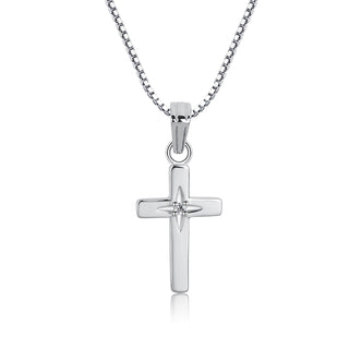 TCN-Cross Diamond Necklace - Chickie Collective