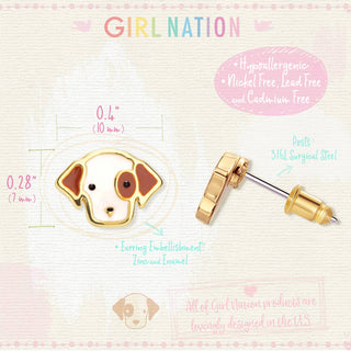 Perky Puppy Cutie Stud Earrings     - Chickie Collective