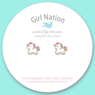 Magical Unicorn Cutie Stud Earrings     - Chickie Collective