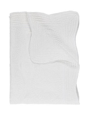 Heirloom Quilt - Baby Quilt Blanket Swaddle Monogram White - Chickie Collective