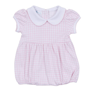 Peek A Boo Wishes Collared Bubble Pink Baby Clothing - Chickie Collective