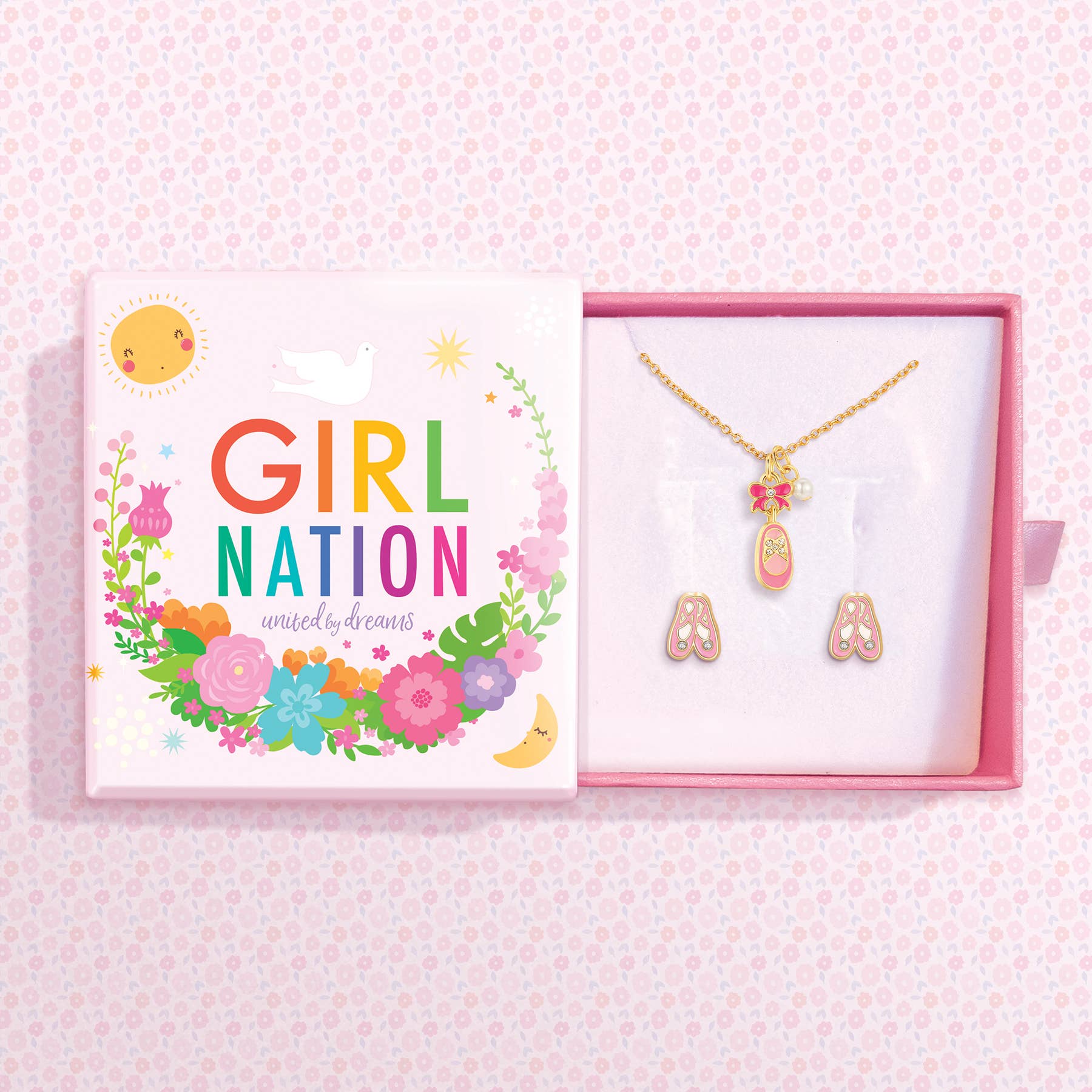 Sweet Petite Necklace and Studs Gift Set | Ballet Shoe     - Chickie Collective
