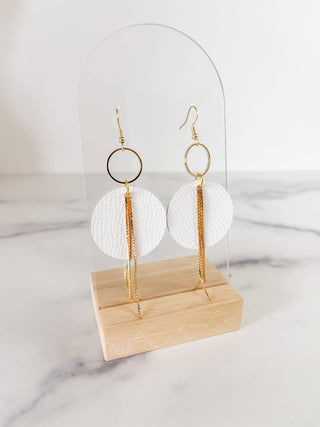 The Emily leather earrings     - Chickie Collective