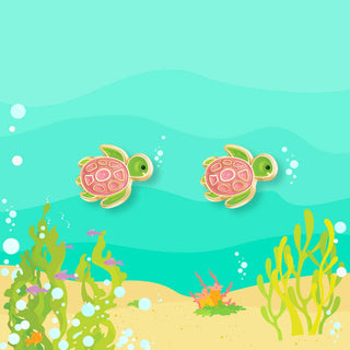 Turtle-y Awesome Cutie Stud Earrings - Chickie Collective