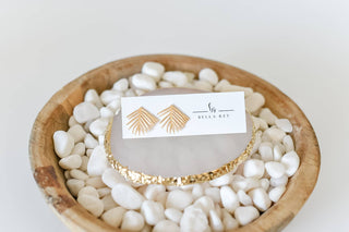 The Ada 18k gold plated stud earrings- hypoallergenic Earring    - Chickie Collective