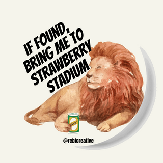 GAME DAY BUTTON - Strawberry Stadium Boozey Lions Styrofoam Cups    - Chickie Collective