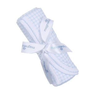 Peek A Boo Wishes Receiving Blanket Light Blue One Size Baby Blanket - Chickie Collective