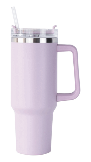 40oz Stainless Tumbler with Handle Drinkware Lavender - Chickie Collective