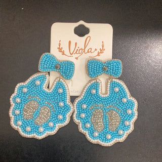 Beaded Baby Bib Earrings Beaded Earrings - Chickie Collective
