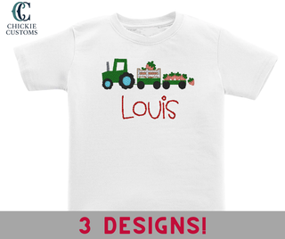 Boy White Tee  - Strawberry Designs