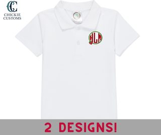 Boy White Polo - Strawberry Designs