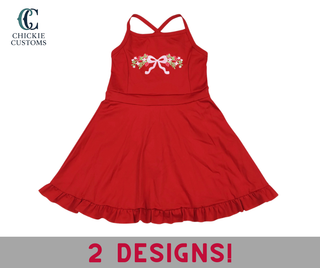 Red Ruffle Athletic Scallop Dress - Strawberry Designs
