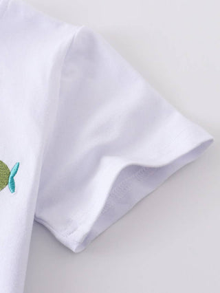 White Vehicle Applique Shirt Boys Tshirt - Chickie Collective