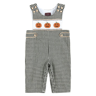 Black Gingham Pumpkin Smocked Jon Jons     - Chickie Collective