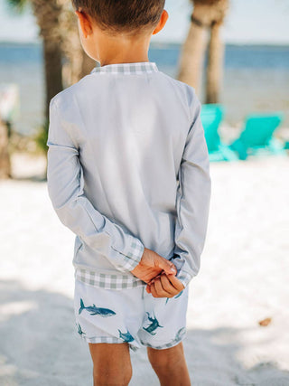 Boys Gingham - Rashguard Rashguard    - Chickie Collective