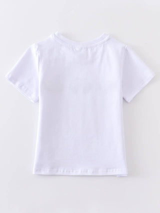 White Vehicle Applique Shirt Kid's T-shirts    - Chickie Collective