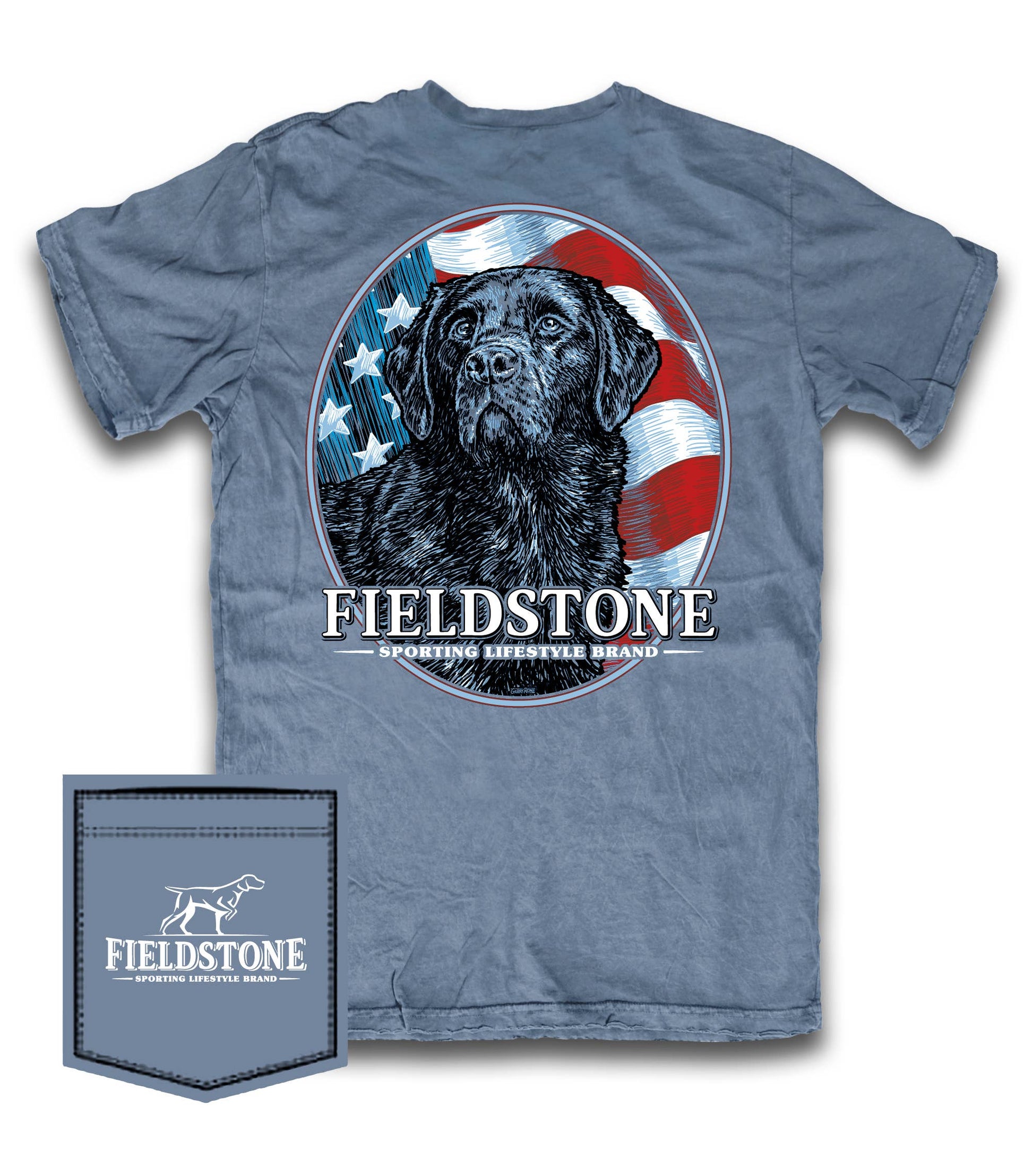 A Lab Dog USA Tshirt by Fieldstone Outdoor Provisions Co.