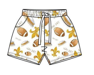 Who Dat Football Bamboo Shorts Boy's Shorts    - Chickie Collective