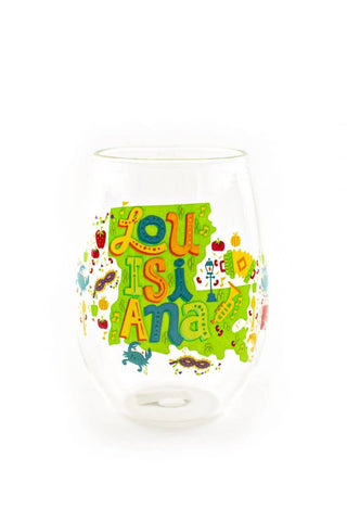 Stemless Wine Glass - Louisiana     - Chickie Collective