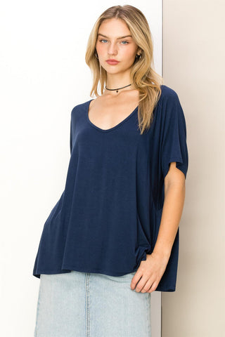 Oversized Short Sleeve Top Women's Top    - Chickie Collective