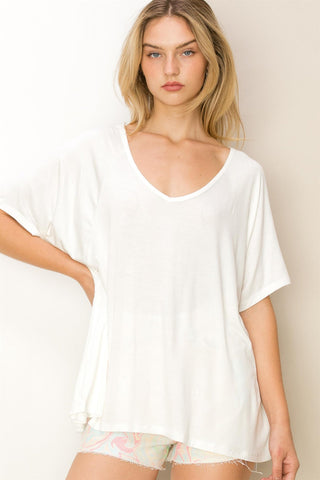 Oversized Short Sleeve Top Women's Top    - Chickie Collective