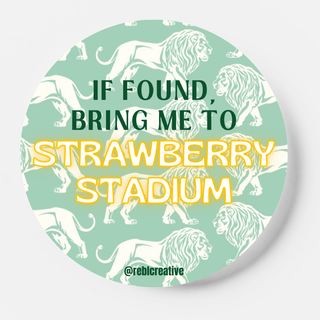 GAME DAY BUTTON - Strawberry Stadium Lions Styrofoam Cups    - Chickie Collective