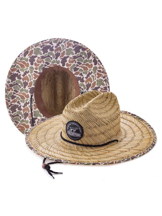 Adult & Youth Straw Hat Straw Hat YOUTH CAMO  - Chickie Collective