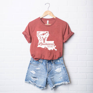 Louisiana Vintage | Short Sleeve Graphic Tee T-shirt    - Chickie Collective