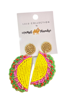 Beaded Earrings - Taco Earring    - Chickie Collective